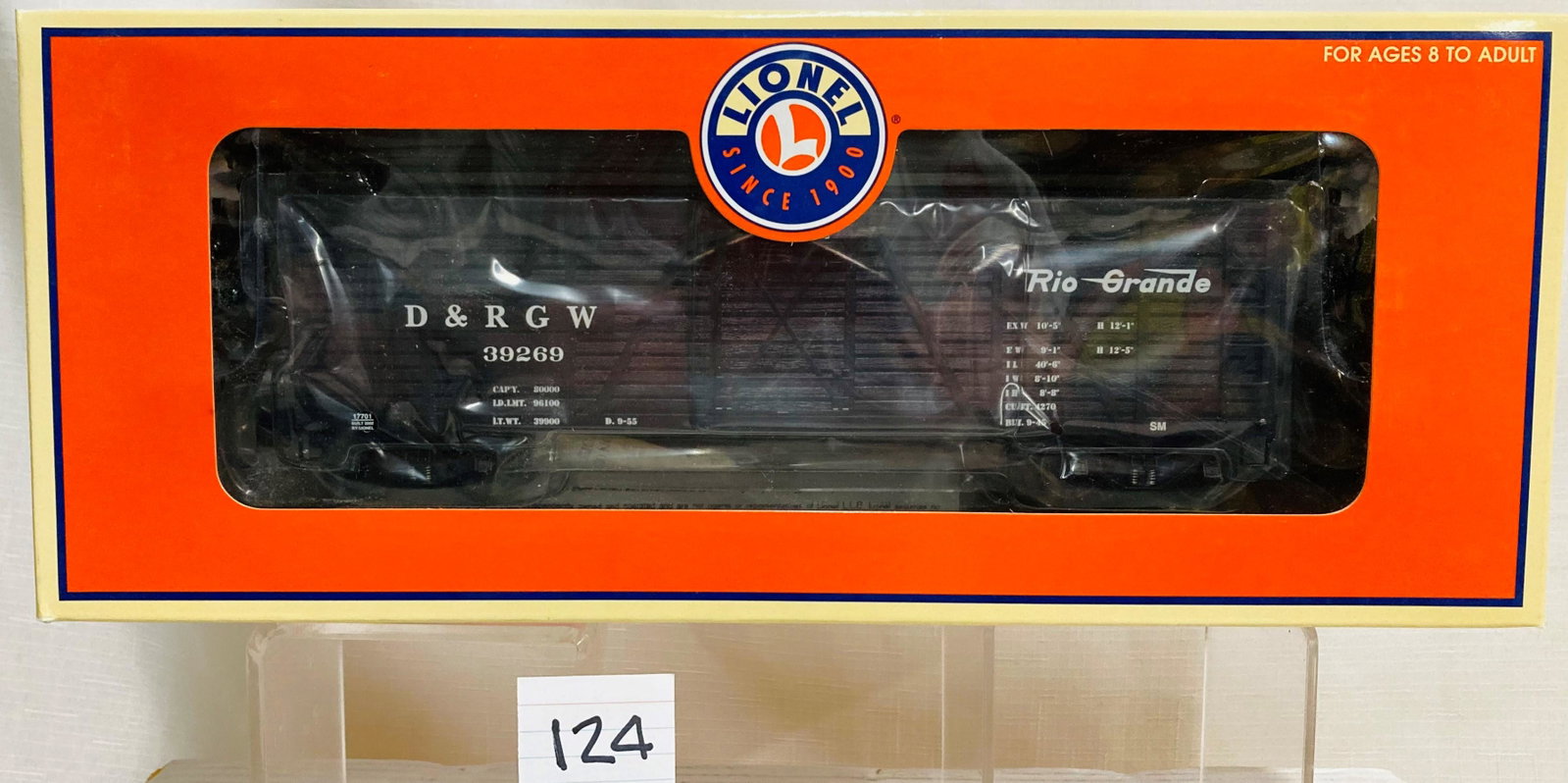 Lionel 17701 Denver & Rio Grande Stock Car with Original Box: Lionel 17701 Denver & Rio Grande Stock Car with Original Box, C10