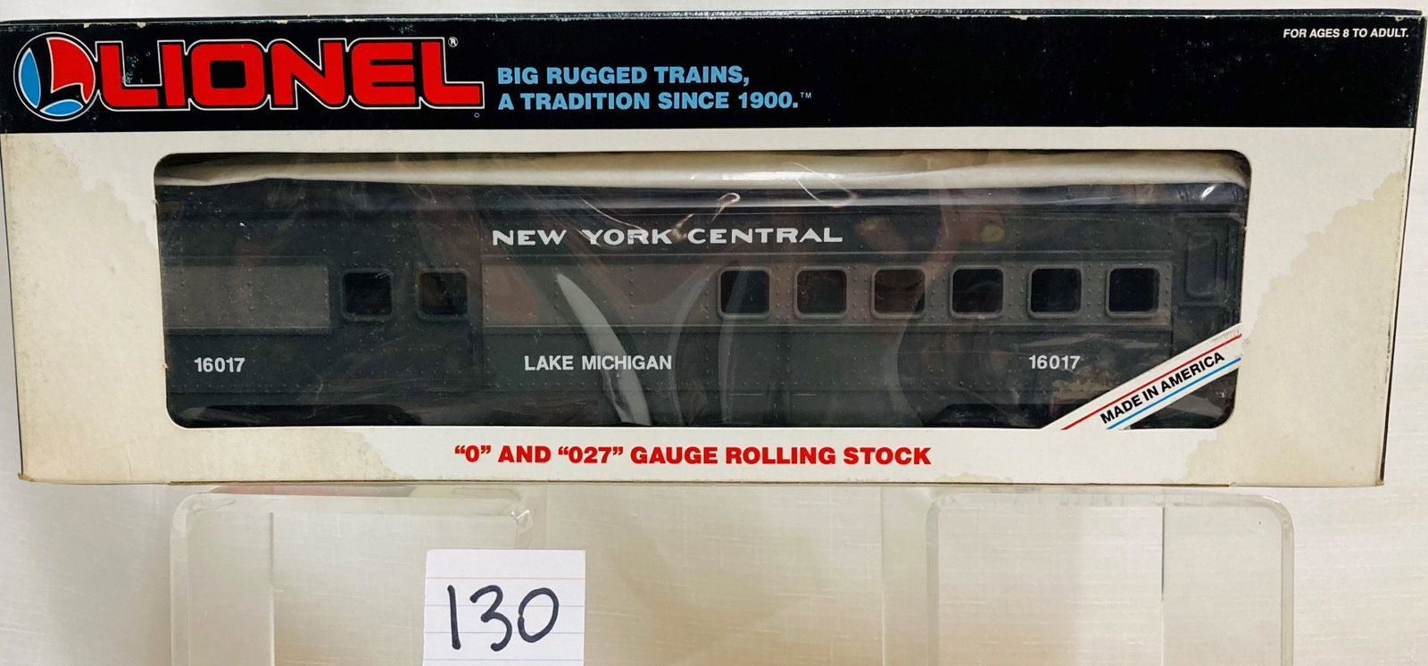 Lionel 16017 New York Central Combo Car with Original Box: Lionel 16017 New York Central Combo Car with Original Box, C9. Light stains on box.