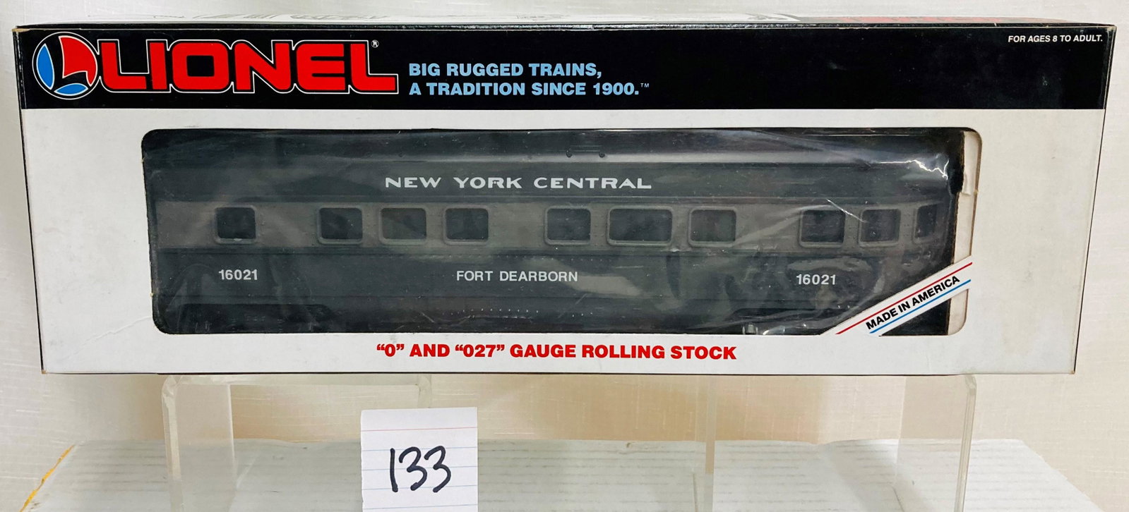 Lionel 16021 New York Central Observation Passenger Car with Original Box: Lionel 16021 New York Central Observation Passenger Car with Original Box, C9