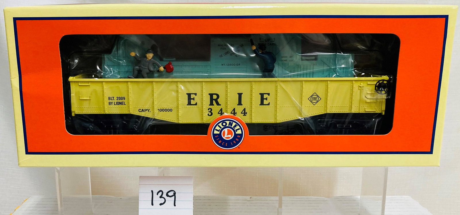 Lionel 37001 P[astel 3444 Animated Gondola with Original Box: Lionel 37001 P[astel 3444 Animated Gondola with Original Box, C10
