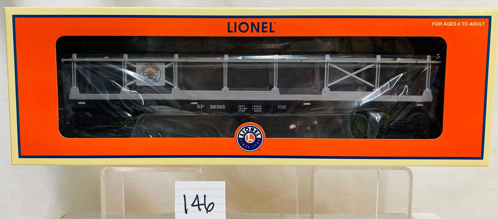 Lionel 26305 Southern Pacific Two Tier Auto Carrier with Original Box: Lionel 26305 Southern Pacific Two Tier Auto Carrier with Original Box, C10