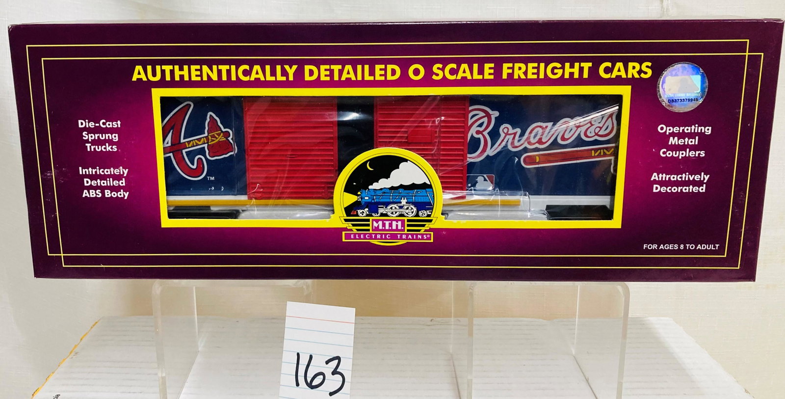 MTH 20-93254 Atlanta Braves Double Door 50' Boxcar w/ OB: MTH 20-93254 Atlanta Braves Double Door 50' Boxcar w/ OB, C10