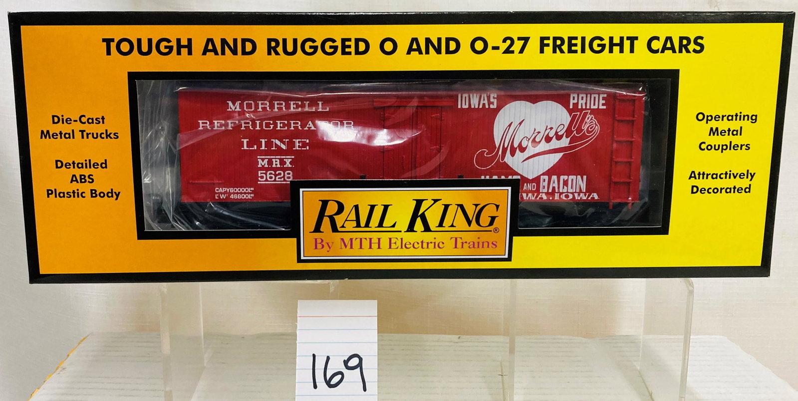MTH 30-78115 Morrell Refrigerator Line 19th Century Reefer w/ OB: MTH 30-78115 Morrell Refrigerator Line 19th Century Reefer w/ OB
