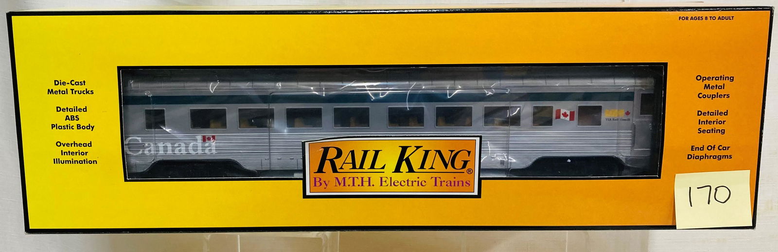 MTH 30-67055 Candian Rail 60' Streamlined Passenger Coach w/ OB: MTH 30-67055 Candian Rail 60' Streamlined Passenger Coach w/ OB