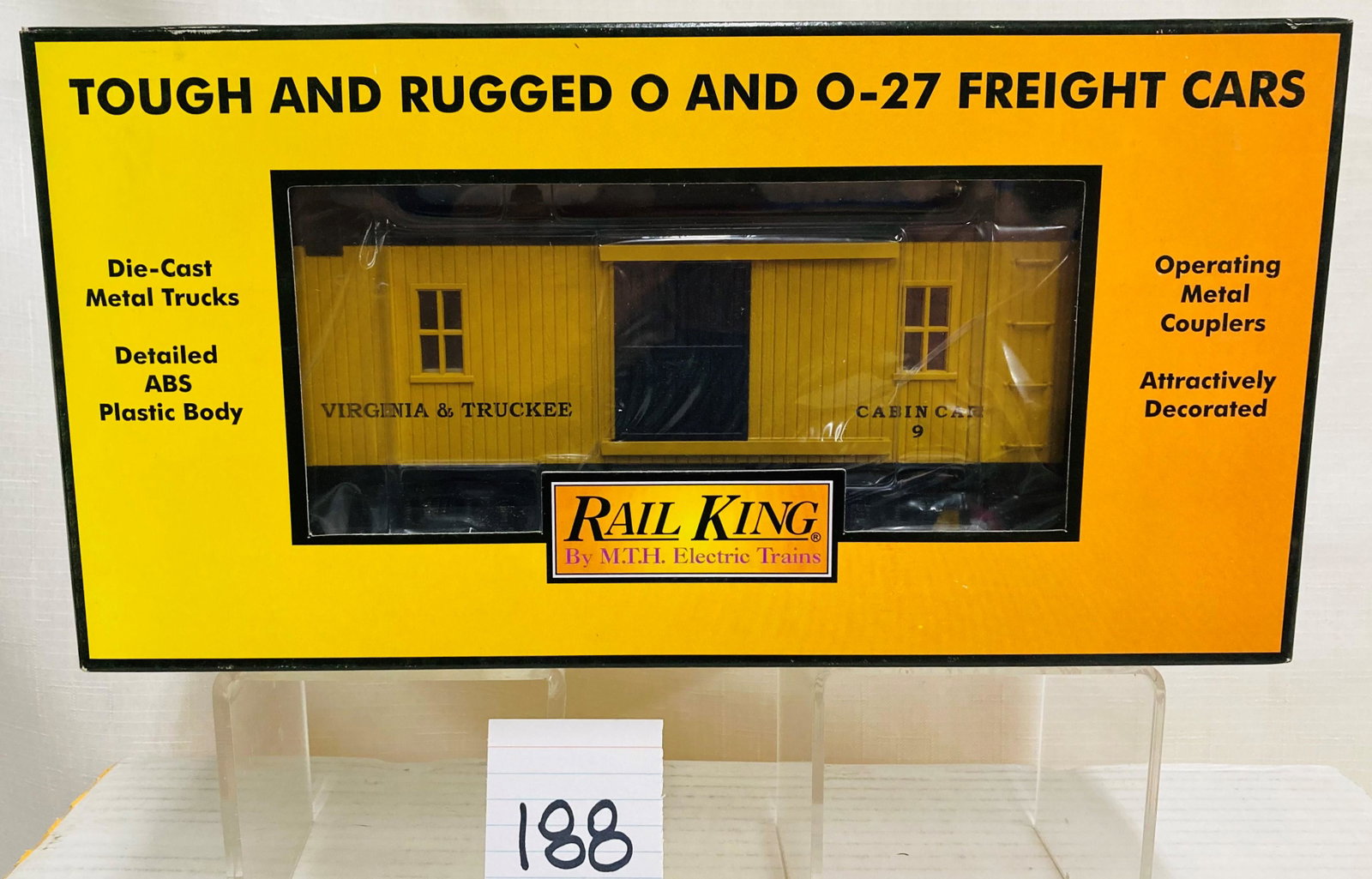 MTH 30-77179 Virginia & Truckee Woodsided Caboose with Original Box: MTH 30-77179 Virginia & Truckee Woodsided Caboose with Original Box, C9
