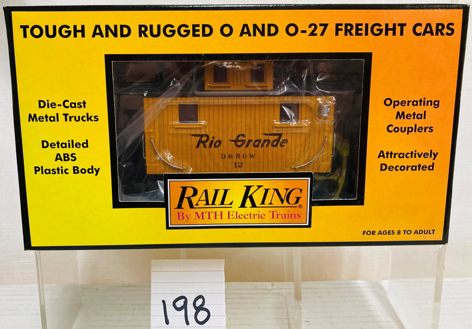 MTH Denver & Rio Grande Bobber Caboose with Original Box: MTH Denver & Rio Grande Bobber Caboose with Original Box, C10