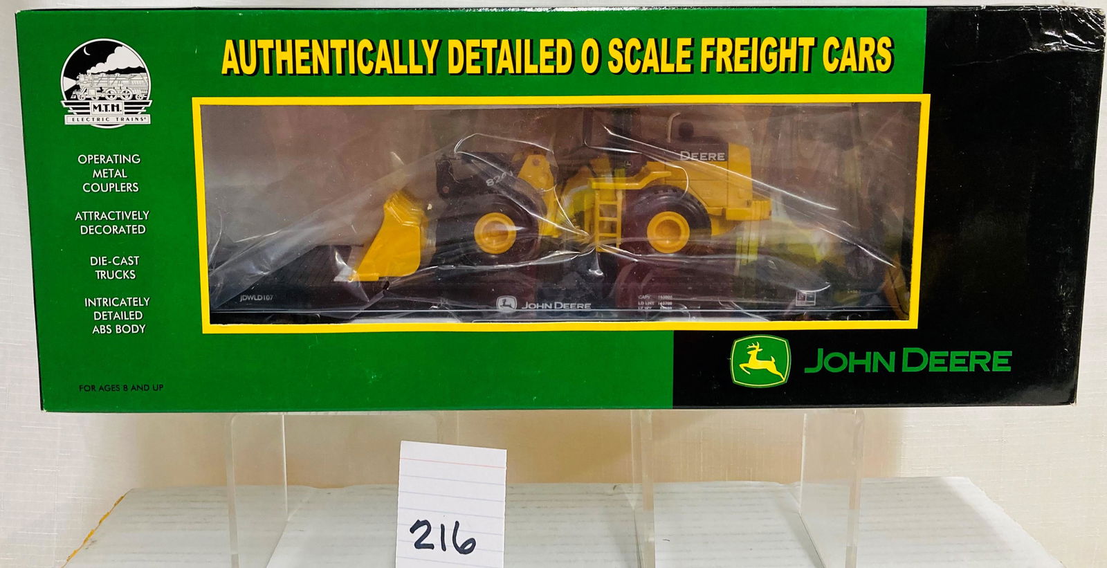 MTH 20-98506 John Deere Flatcar with Wheel Loader and Original Box (1 of 2)
