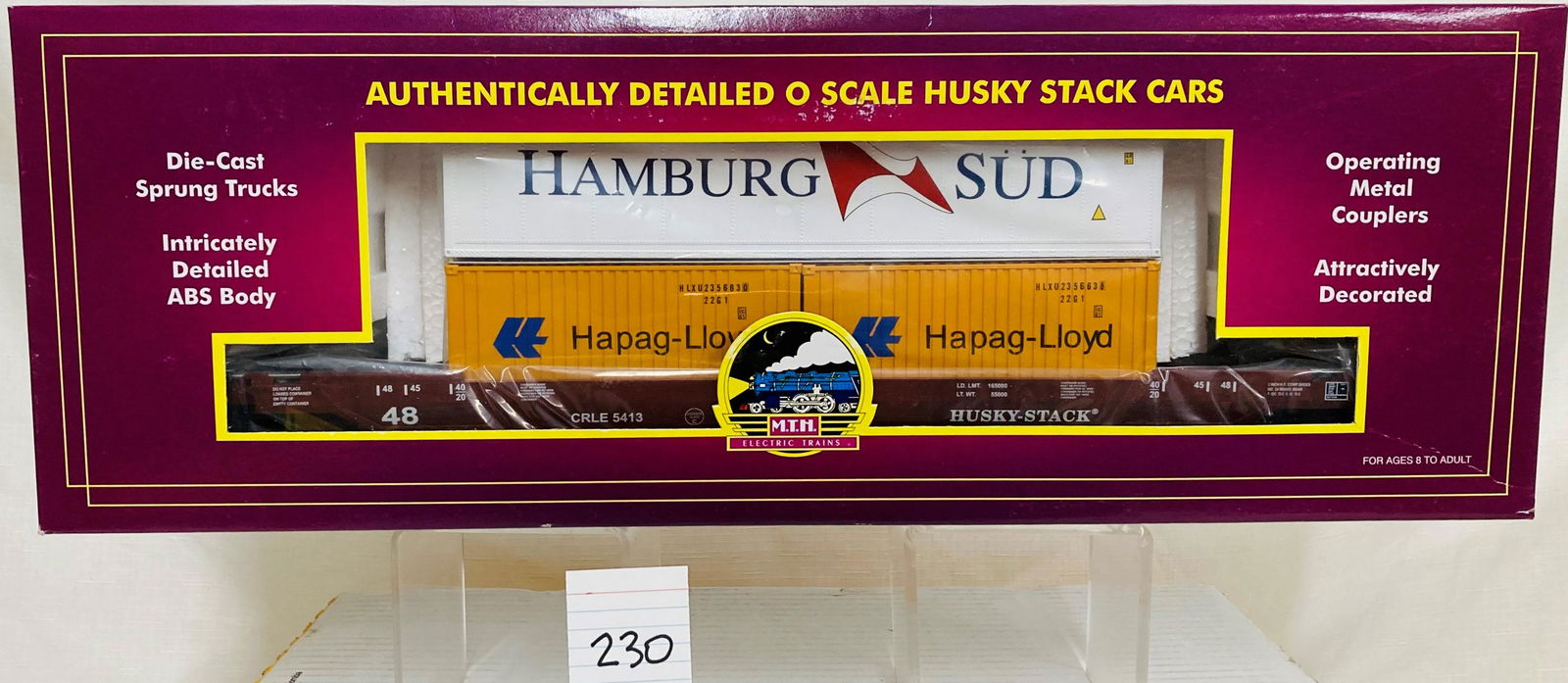 MTH 2095060 Coe Rail Husky Stack Car with Original Box (1 of 2)