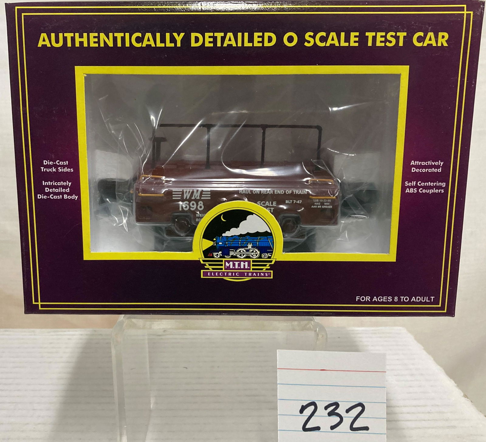 MTH 20-98267 Western Maryland O Scale Die-Cast Test Car w/ OB (1 of 2)