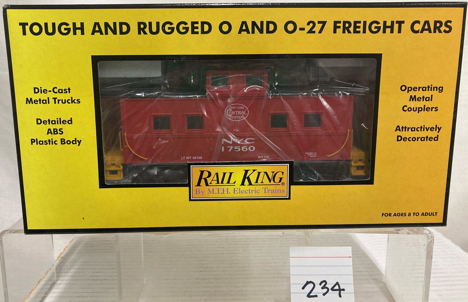 MTH 30-77013 New York Central Caboose with Original Box: MTH 30-77013 New York Central Caboose with Original Box, C10