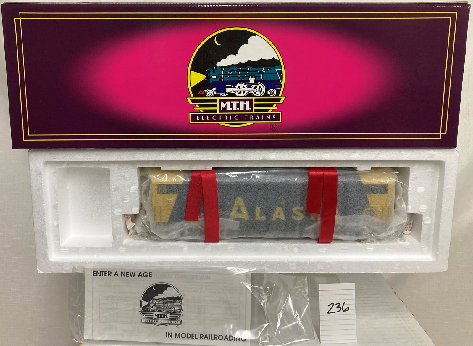 MTH MT-2128LB Alaska F3 B Unit Diesel Locomtoive with OB: MTH MT-2128LB Alaska F3 B Unit Diesel Locomtoive with OB, C10