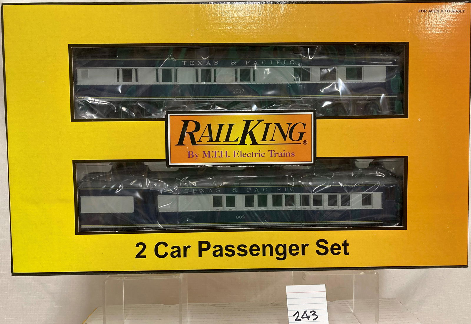 MTH 30-6917 Texas & Pacific 2 Car Madison Combine & Diner Passenger Set w/ OB (1 of 2)