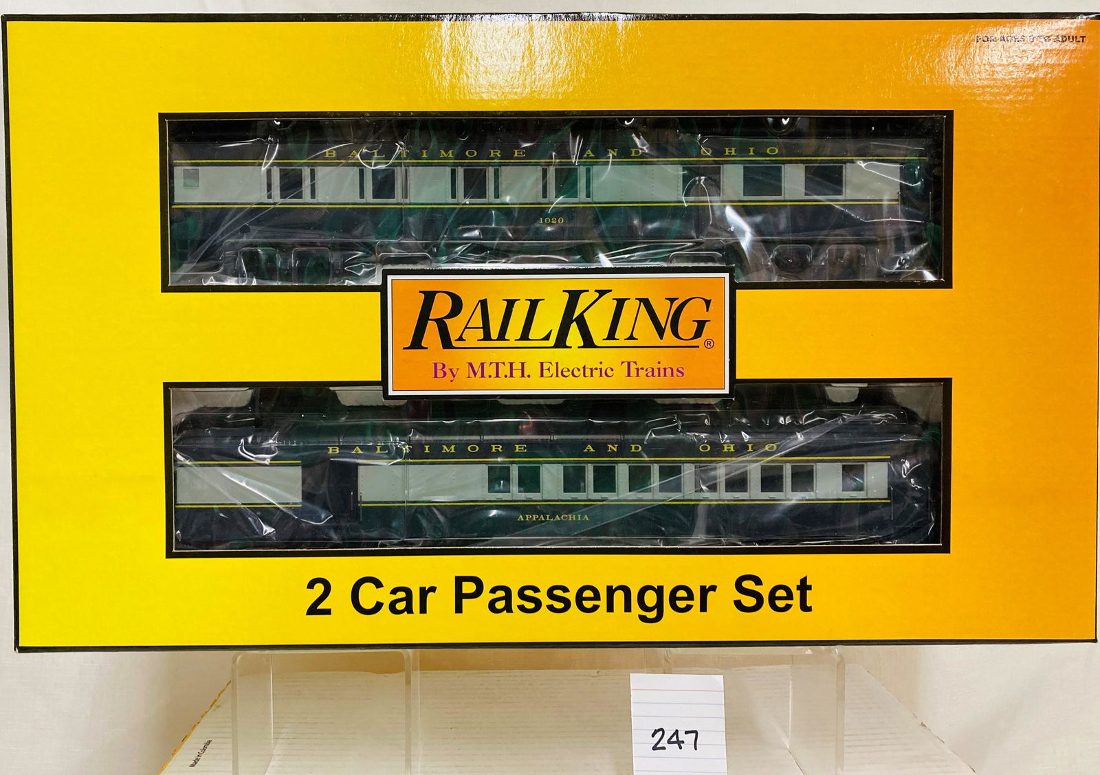 MTH 30-6920 B&O 2 Car 60' Madison Combine & Diner Passenger Set with Original Box (1 of 2)