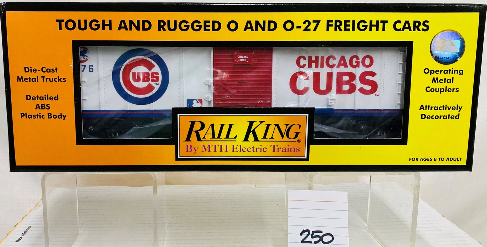 MTH 30-74175 Chicago Cubs Box Car with Original Box: MTH 30-74175 Chicago Cubs Box Car with Original Box, C10