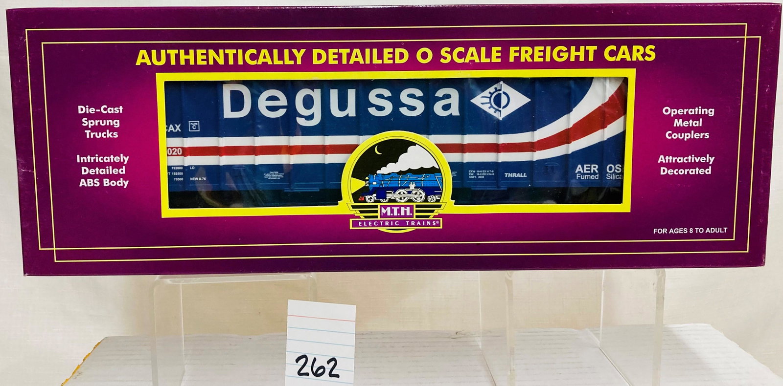 MTH 20-97510 Degussa TCAX 50' Airslide Hopper w/ OB: MTH 20-97510 Degussa TCAX 50' Airslide Hopper w/ OB, C10