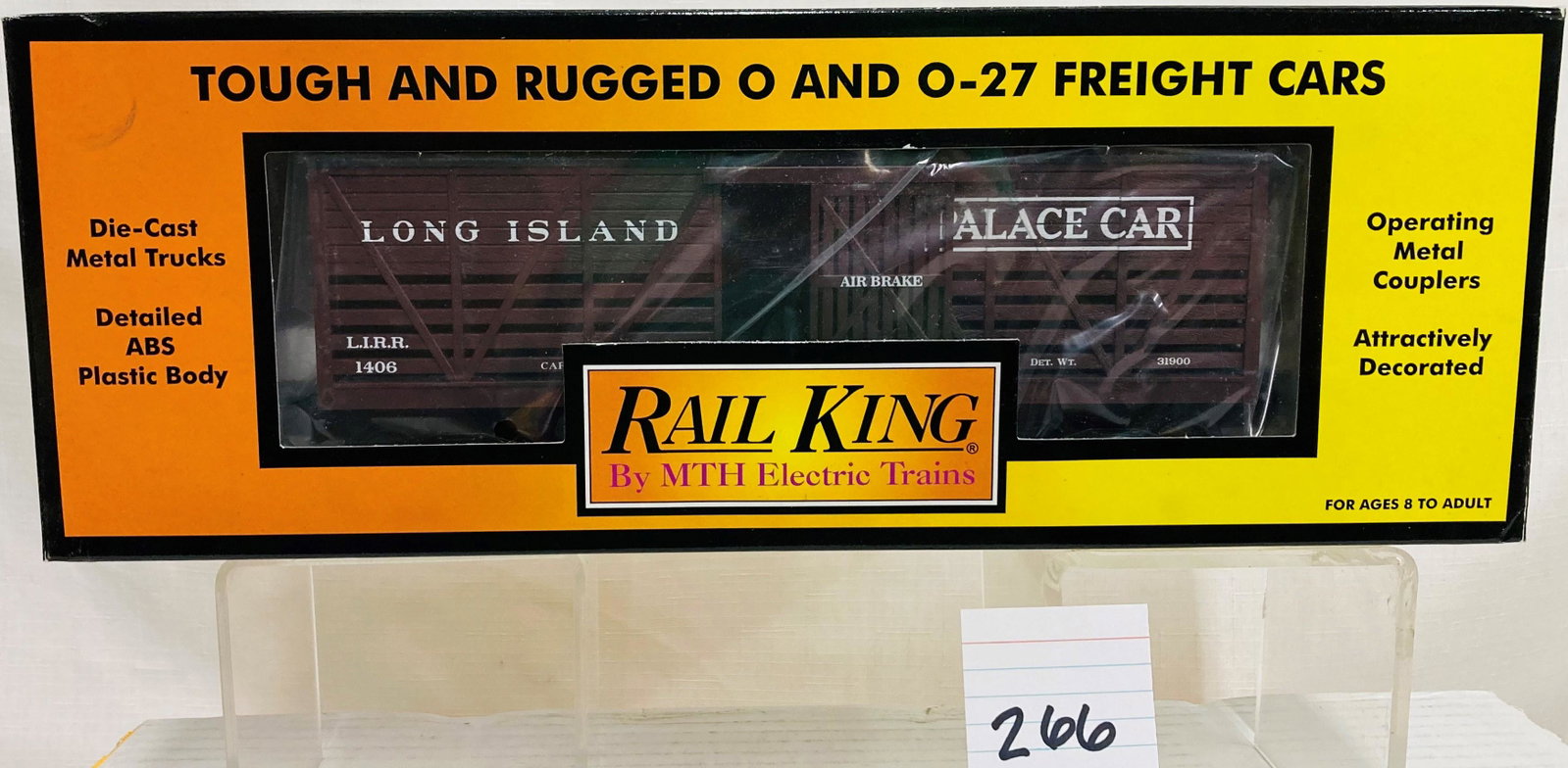 MTH 30-7156 Long Island 19th Century Stock Car with Original Box: MTH 30-7156 Long Island 19th Century Stock Car with Original Box, C10
