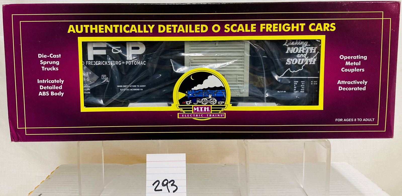 MTH 20-93103 Richmond Fredericksburg & Potomac 50' Single Door Boxcar w/ OB: MTH 20-93103 Richmond Fredericksburg & Potomac 50' Single Door Boxcar w/ OB, C10