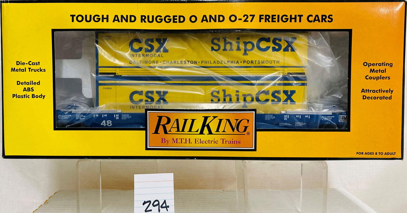 MTH 30-76137 CSX Husky Stack Car w/ OB (1 of 2)