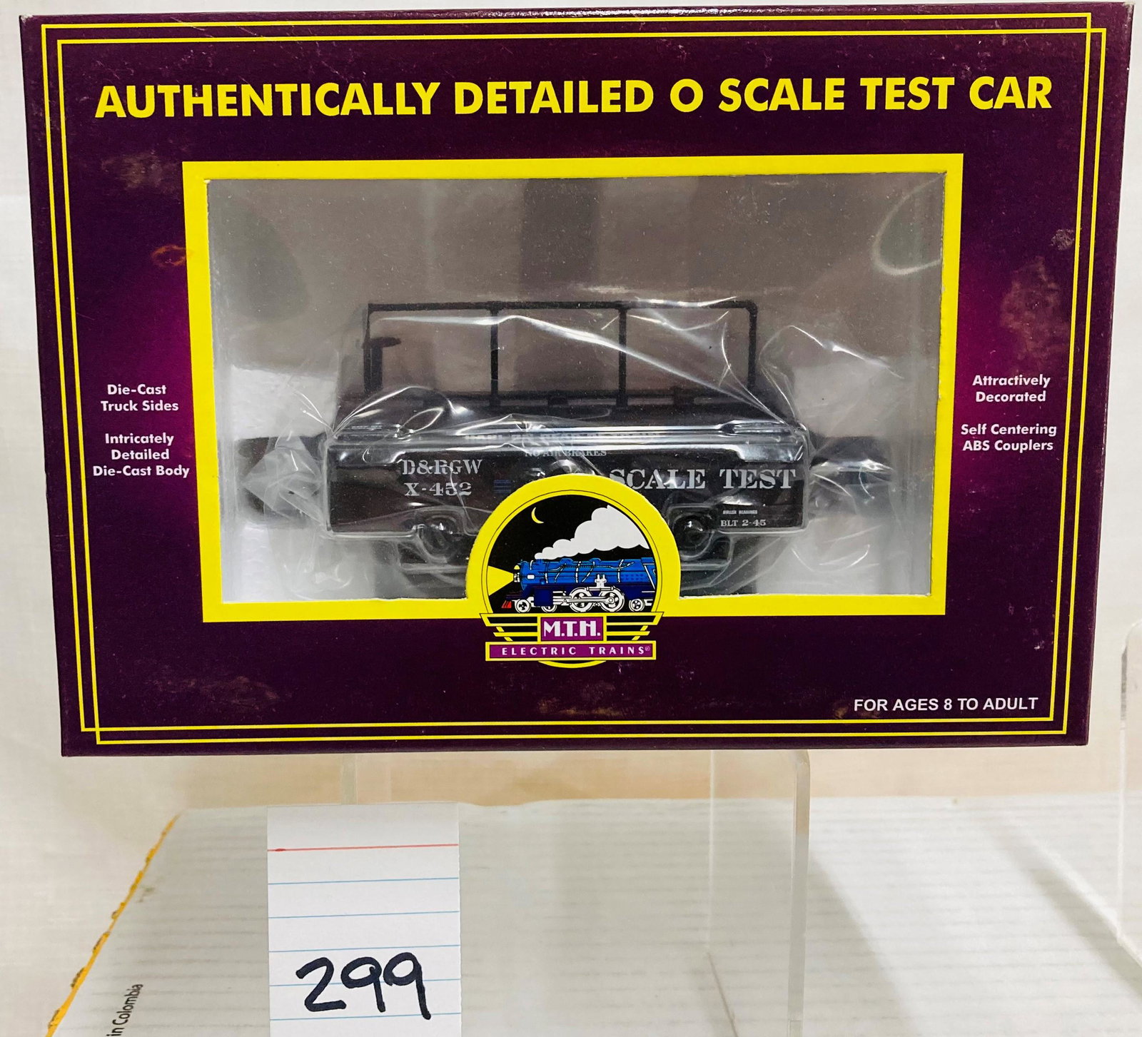MTH 20-98251 Denver & Rio Grande Die-Cast Test Car w/ OB: MTH 20-98251 Denver & Rio Grande Die-Cast Test Car w/ OB, C10