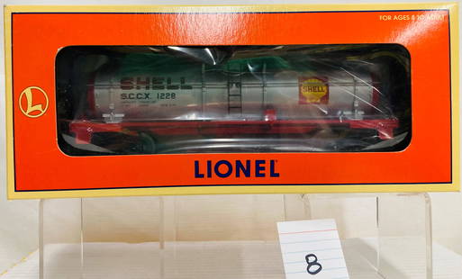 Lionel 26128 TC 8DM Shell QVC Tank Car w/ OB: Lionel 26128 TC 8DM Shell QVC Tank Car w/ OB, C10