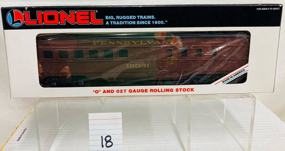 Lionel 16031 Pennsylvania Dining Passenger Car w/ OB: Lionel 16031 Pennsylvania Dining Passenger Car w/ OB, C10.