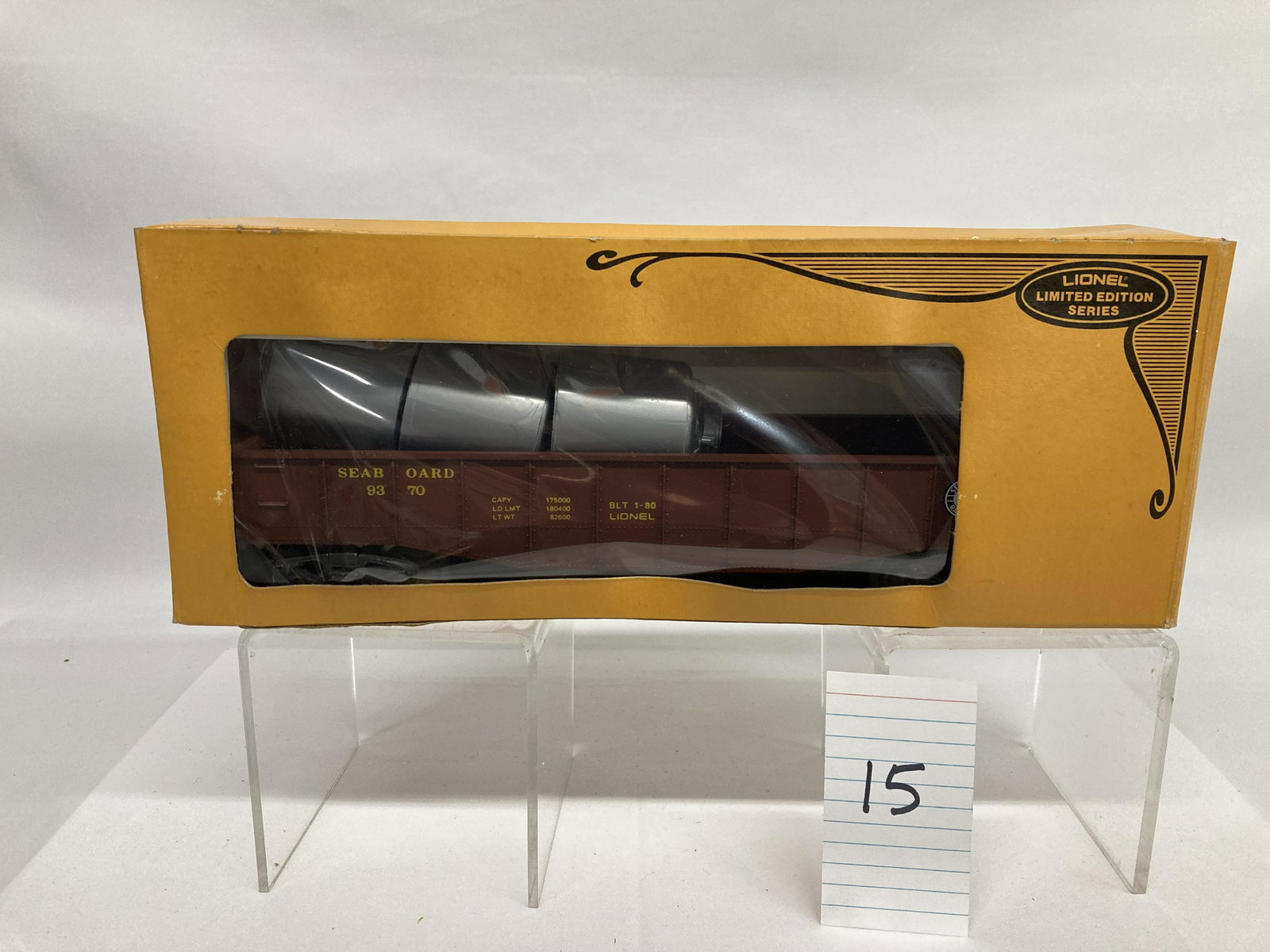 Lionel 9370 Seaboard Coast Line Long Gondola w/ OB: Lionel 9370 Seaboard Coast Line Long Gondola w/ OB