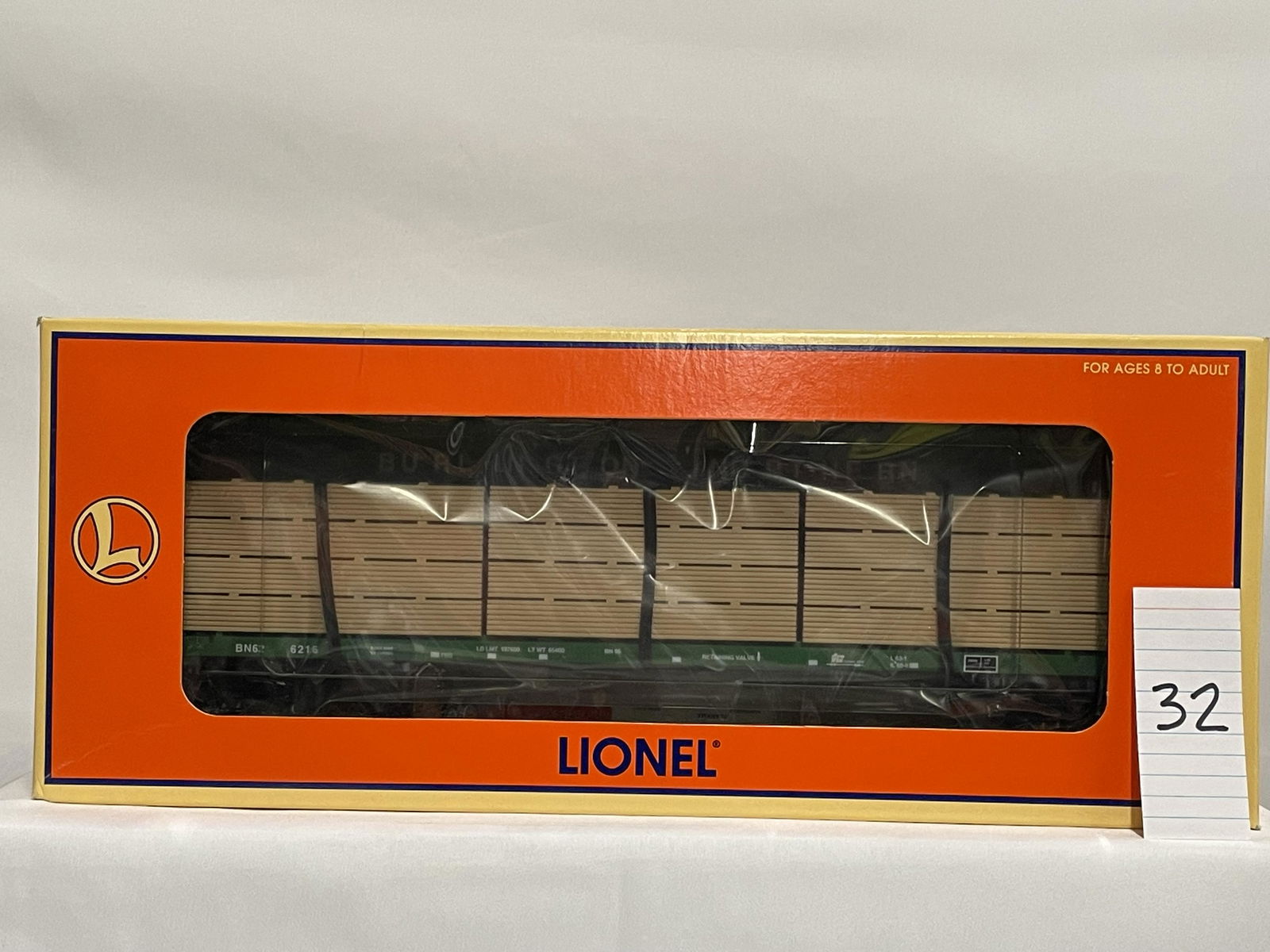 lionel-17550-burlington-northern-i-beam-flatcar-w-ob-0032-on-dec-28