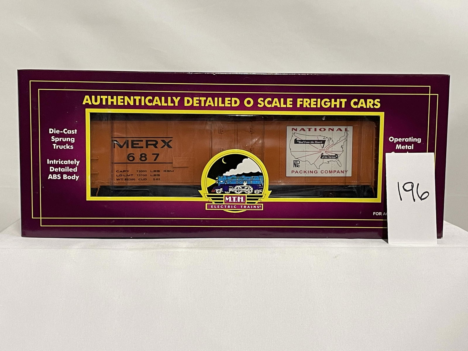 MTH 20-94082 National Meat Packing 40' Steel Side Reefer w/ OB (1 of 2)