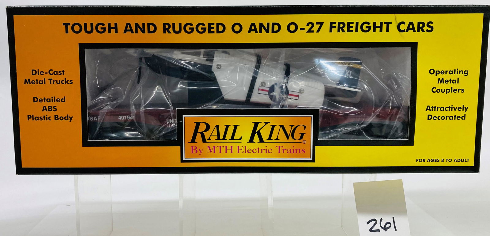 MTH 30-76051 US Air Force Flat Car w/ Airplane & OB (1 of 2)