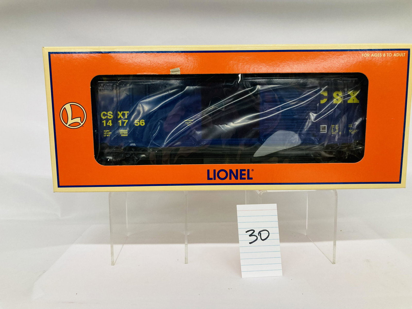 Lionel 17253 CSX 50' Modern Boxcar w/ OB: Lionel 17253 CSX 50' Modern Boxcar w/ OB, C10