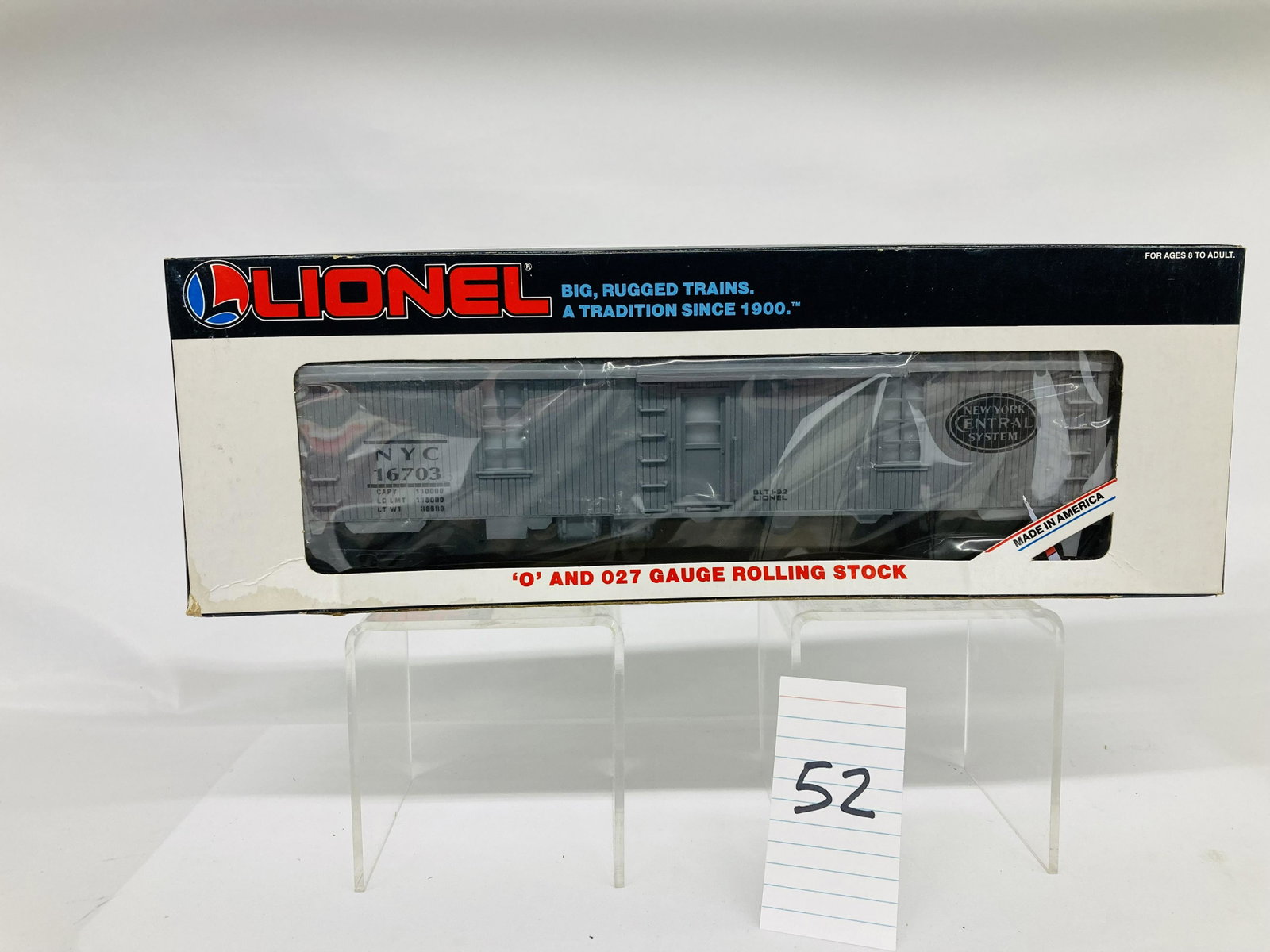 Lionel 16703 NYC Tool Car w/ OB: Lionel 16703 NYC Tool Car w/ OB, C9
