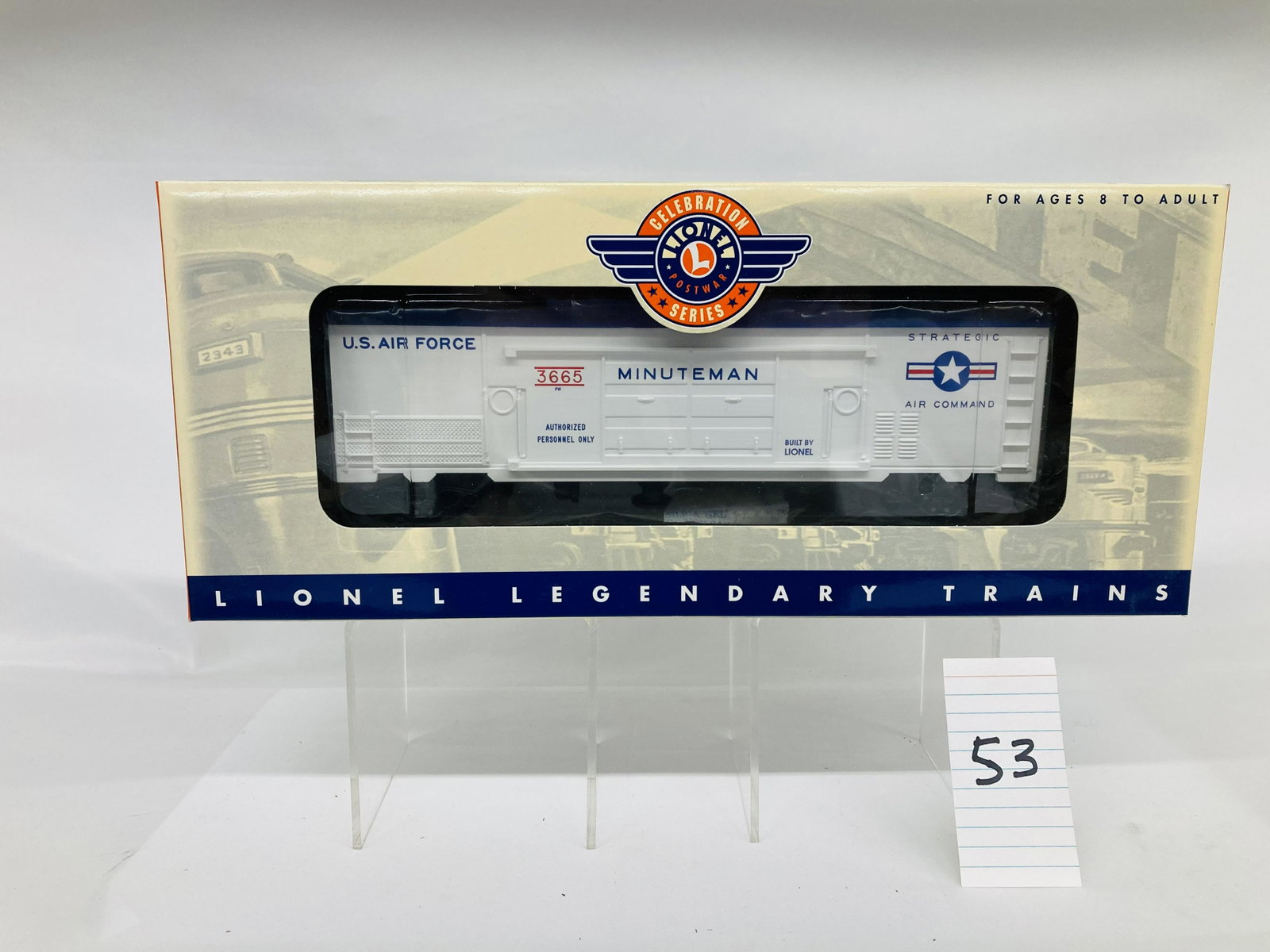 Lionel 26762 Celebration Series #3665 Minuteman Car w/ OB: Lionel 26762 Celebration Series #3665 Minuteman Car w/ OB, C10