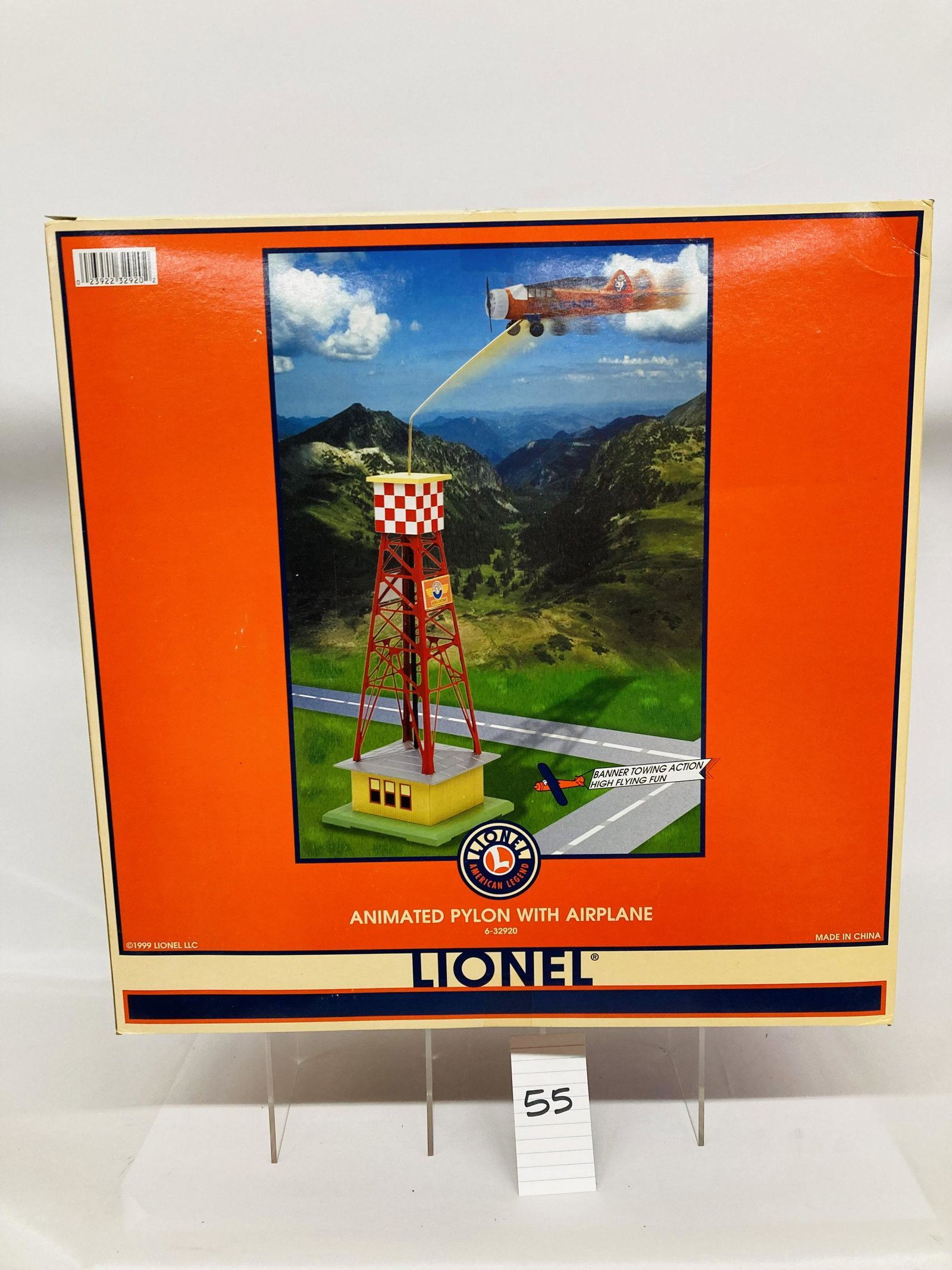 Lionel 32920 Animtaed Pylon w/ Airplane Accessory and OB: Lionel 32920 Animtaed Pylon w/ Airplane Accessory and OB, C10