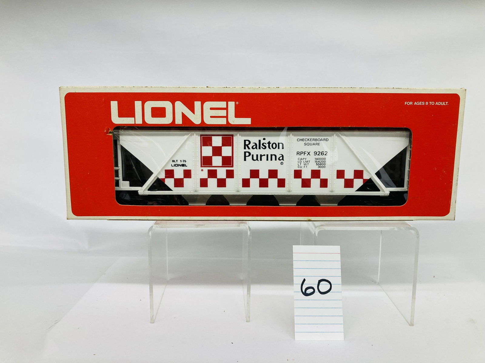 Lionel 9262 Ralston Purina Billboard Hopper w/ OB: Lionel 9262 Ralston Purina Billboard Hopper w/ OB, C9