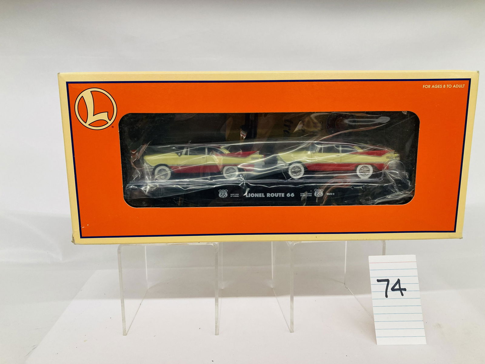 Lionel 17536 Route 66 Flatcar w/ Two Automobiles & OB (1 of 2)