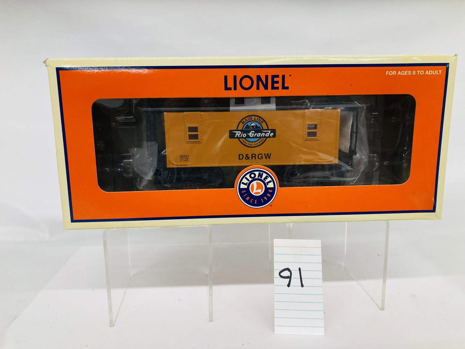 Lionel 36501 Rio Grande Caboose w/ OB: Lionel 36501 Rio Grande Caboose w/ OB, C10