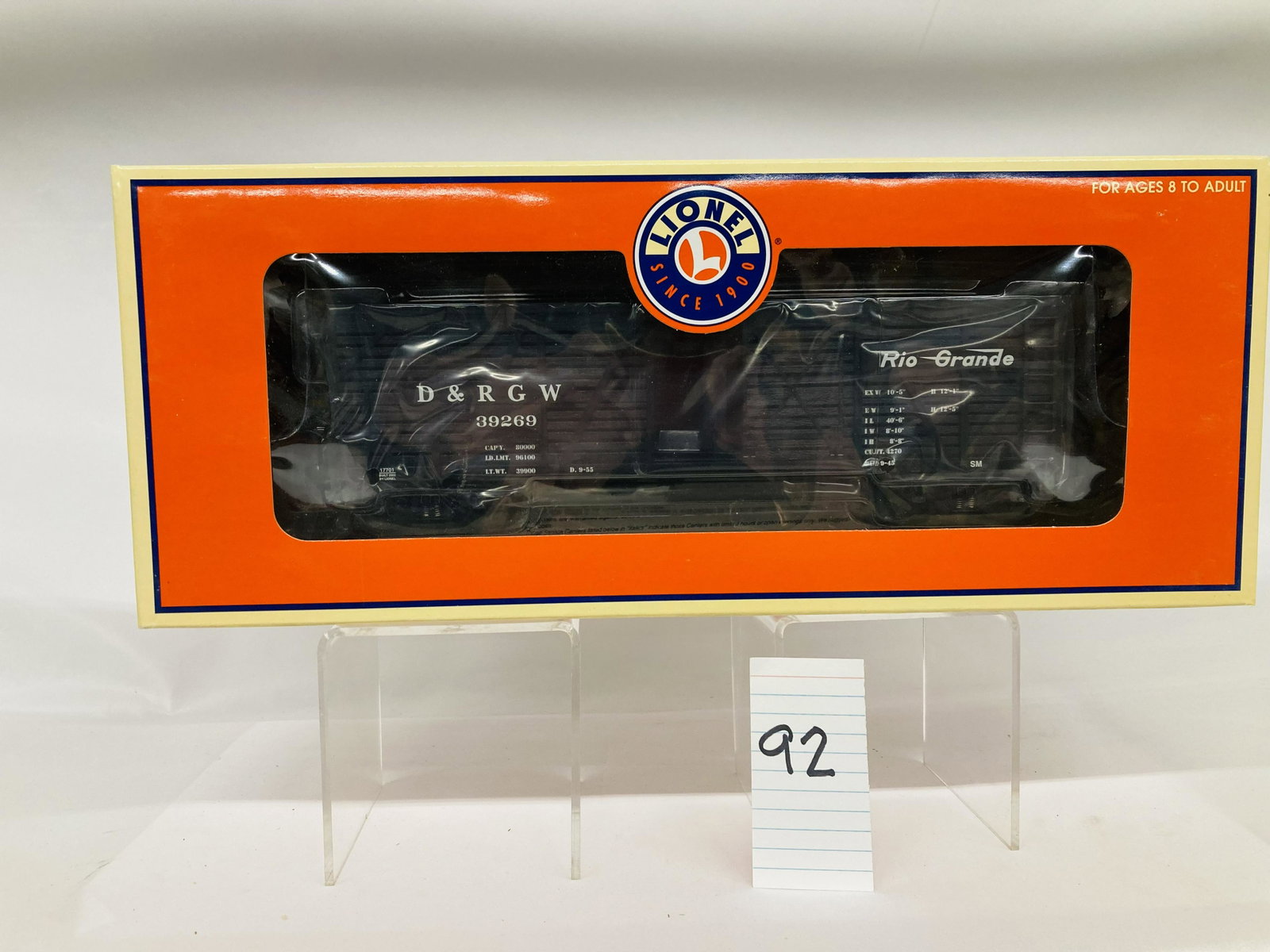 Lionel 17701 Denver & Rio Grande Stock Car w/ OB: Lionel 17701 Denver & Rio Grande Stock Car w/ OB, C10