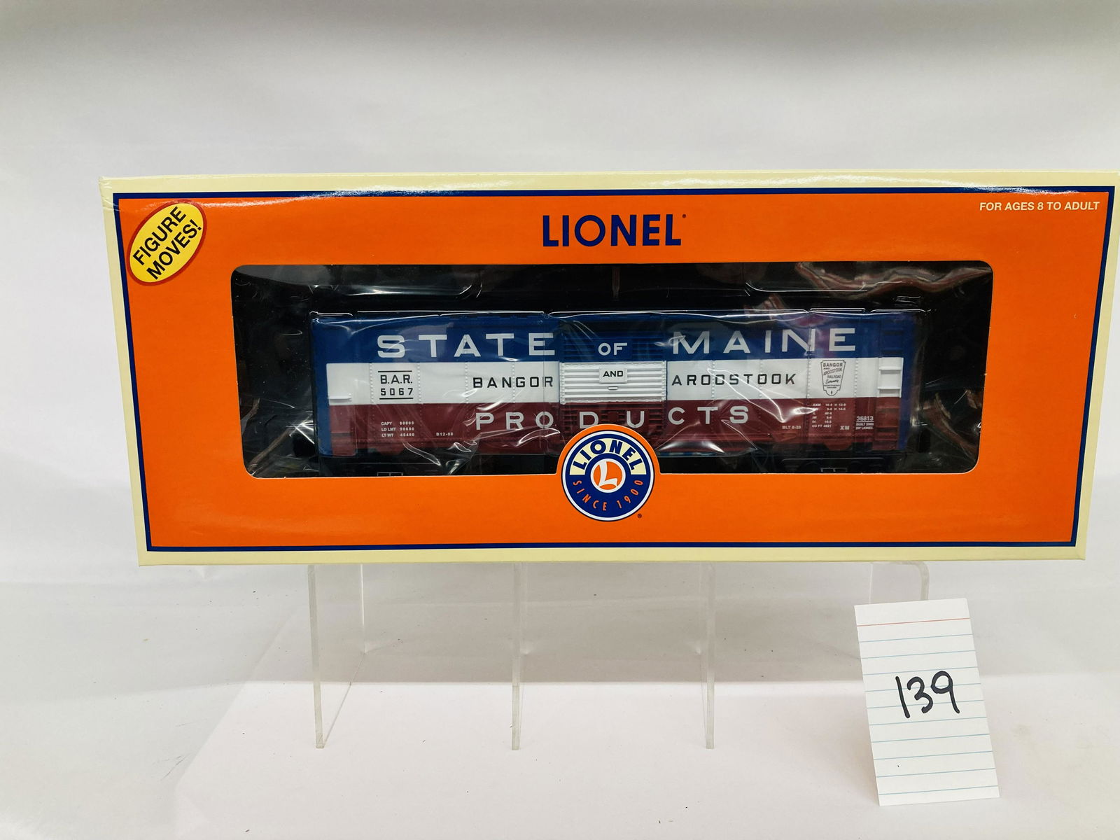 Lionel 36813 State of Maine Walking Brakeman Boxcar w/ OB (1 of 2)