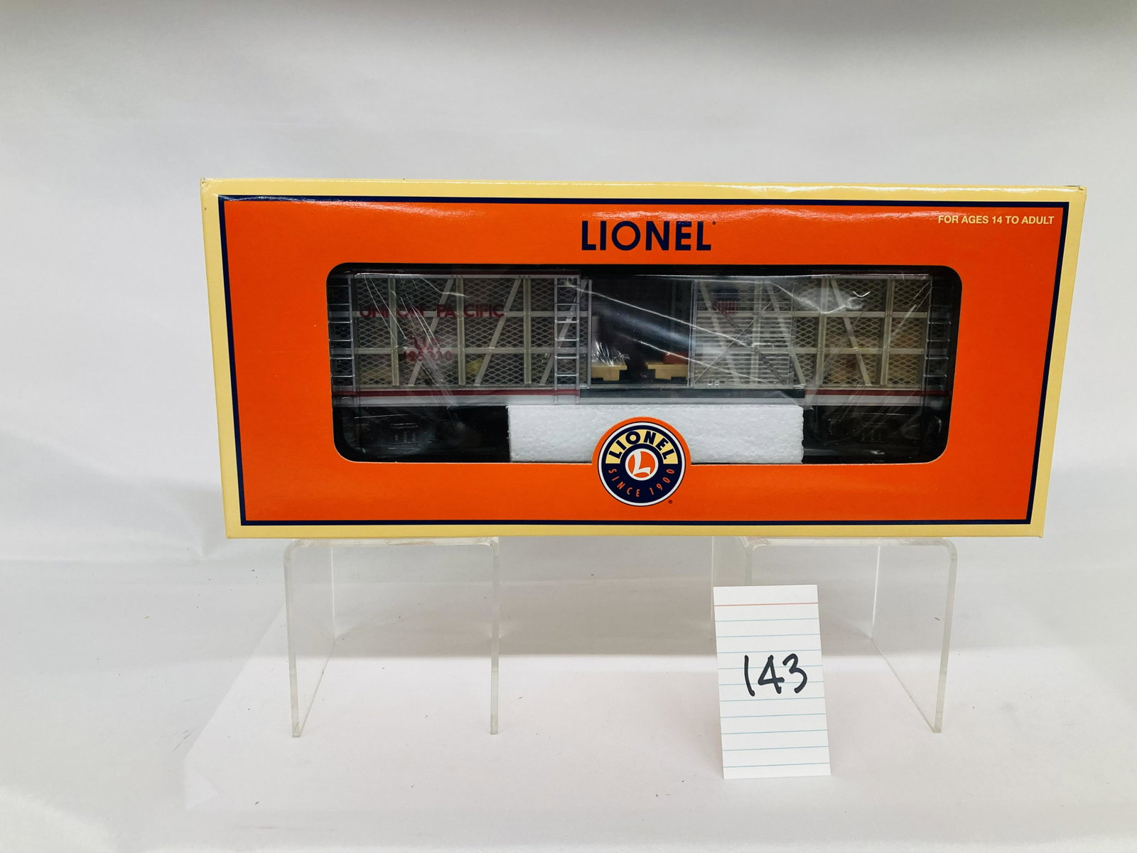 Lionel 36893 Union Pacific Transparent Instruction Car w/ OB: Lionel 36893 Union Pacific Transparent Instruction Car w/ OB, C10