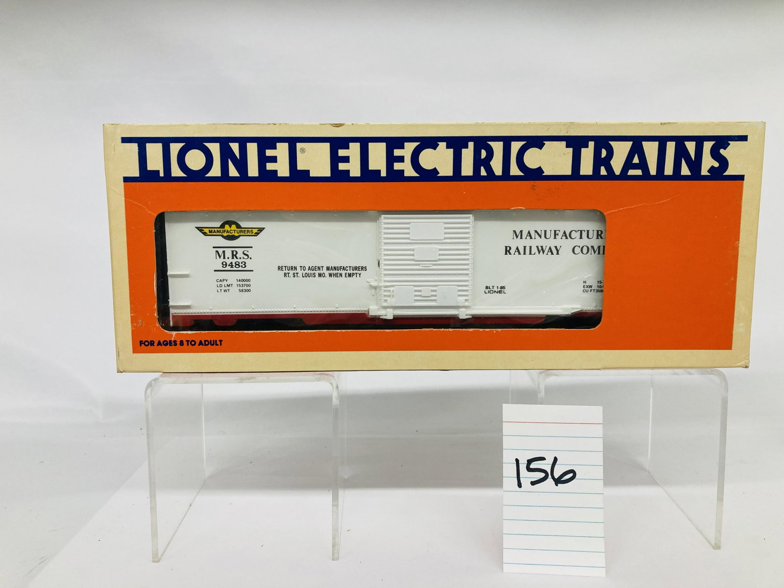 Lionel 9483 Manufacturers Railway Boxcar w/ OB: Lionel 9483 Manufacturers Railway Boxcar w/ OB, C9