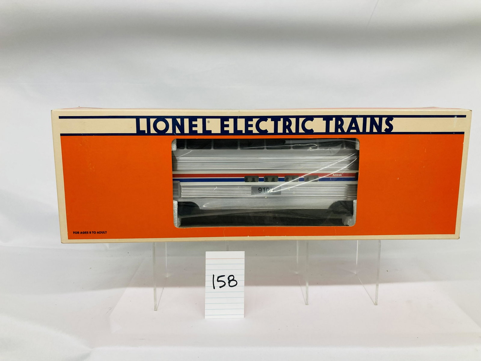 Lionel 19105 Amtrak Full Vista Dome Car w/ OB: Lionel 19105 Amtrak Full Vista Dome Car w/ OB, C9