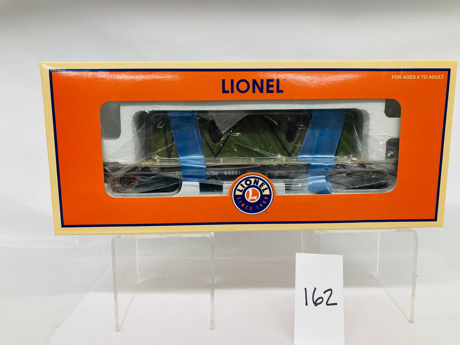 Lionel 27544 Grand Trunk 40' Flatcar w/ Covered Load & OB: Lionel 27544 Grand Trunk 40' Flatcar w/ Covered Load & OB, C10