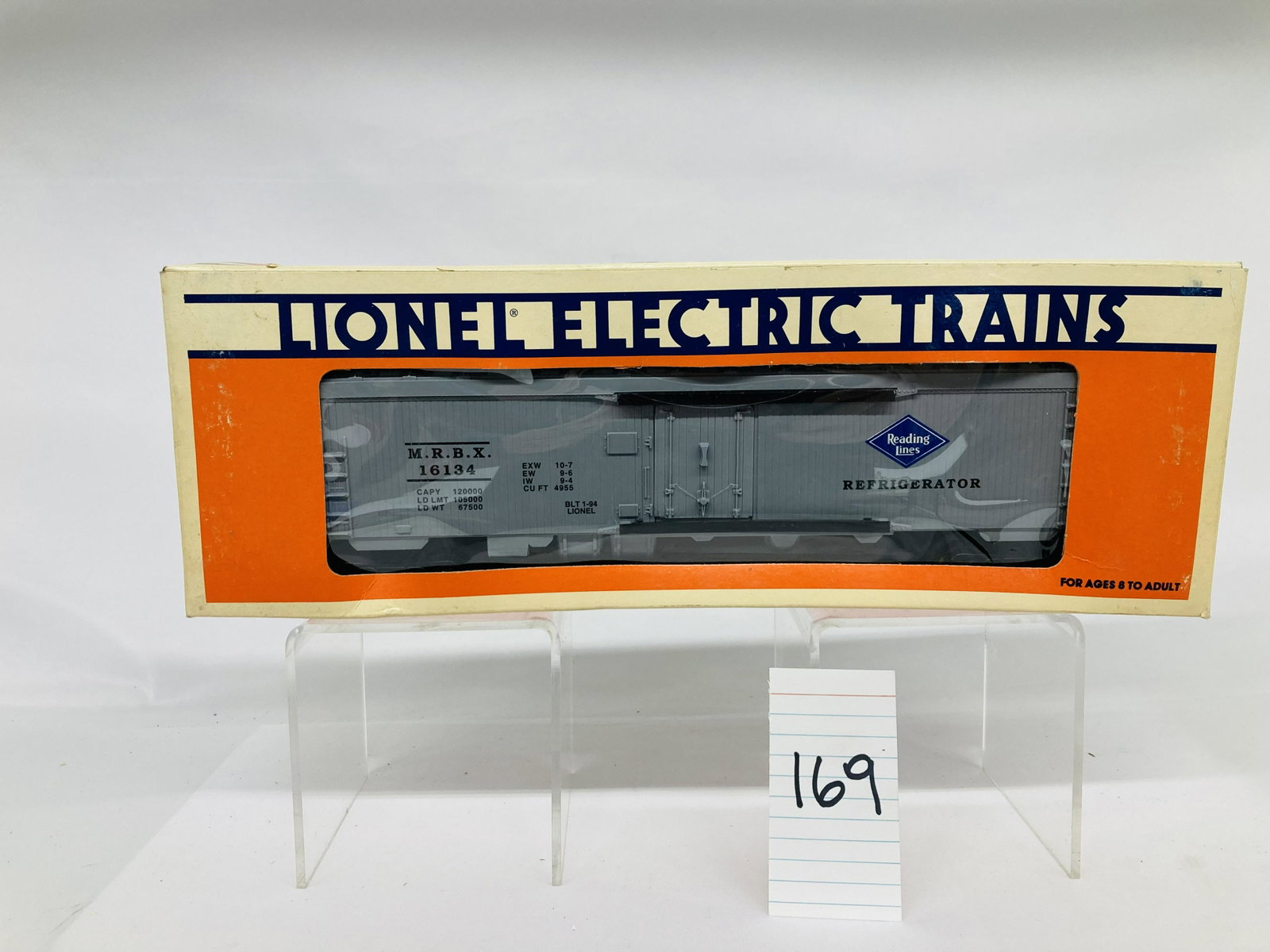 Lionel 16134 Reading Lines Reefer w/ OB: Lionel 16134 Reading Lines Reefer w/ OB, C9