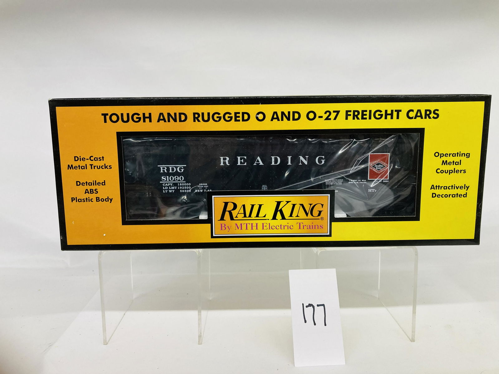 MTH 30-75342 Reading 4-Bay Hopper Car w/ Coal Load & OB (1 of 2)