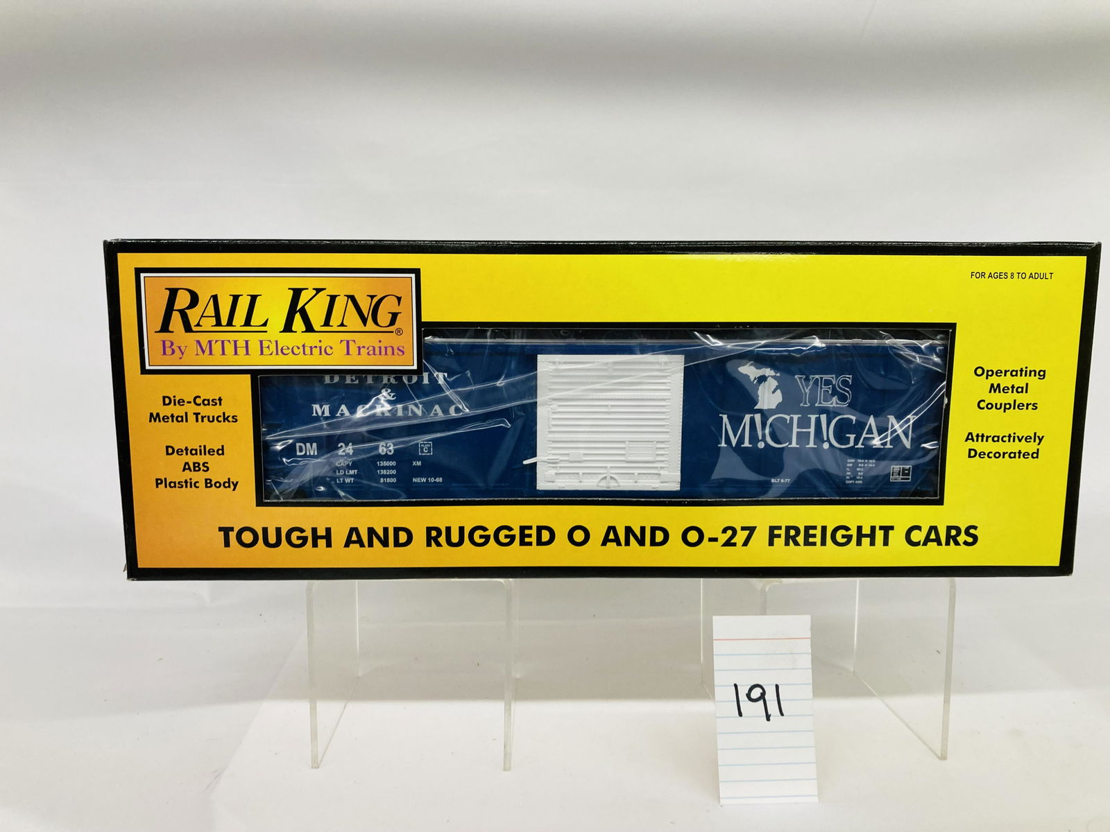 MTH 30-74112 Detroit & Mackinac 50' Modern Boxcar w/ OB (1 of 2)