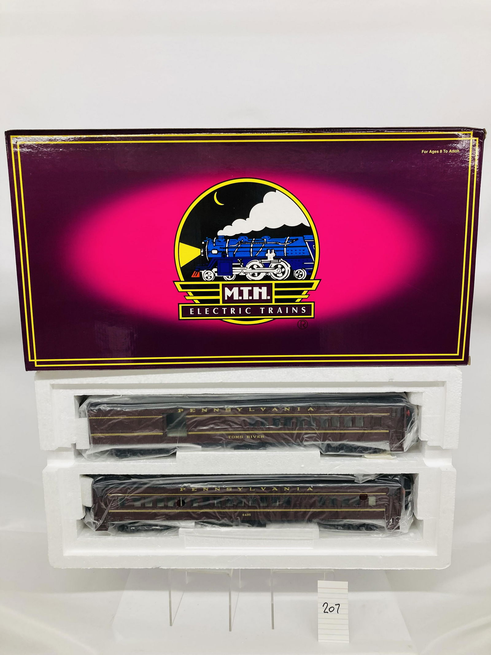 MTH 20-4144 Pennsylvania Tuscan Red 2-Car 70' Madison Comb/Diner Set w/ OB (1 of 3)