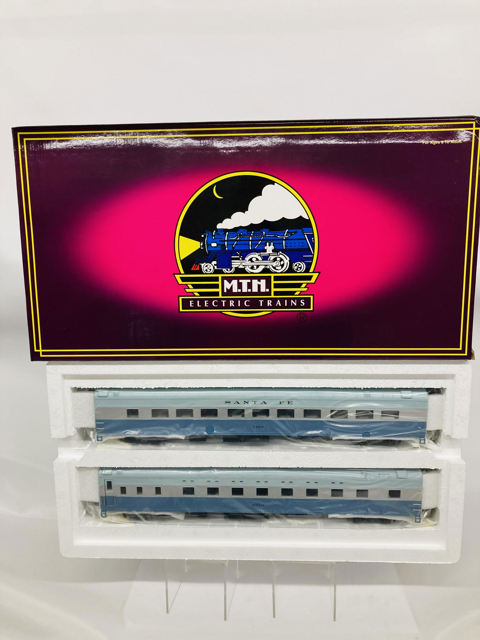 MTH 20-6692 Santa Fe 2-Car 70' ABS Sleeper/Diner Passenger Set - Smooth Side w/ OB (1 of 3)