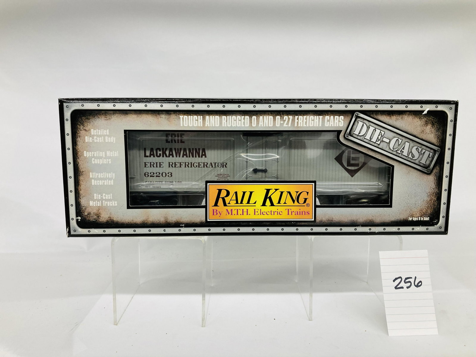 MTH 30-8601 Erie Lackawanna Die-Cast Reefer w/ OB: MTH 30-8601 Erie Lackawanna Die-Cast Reefer w/ OB, C10