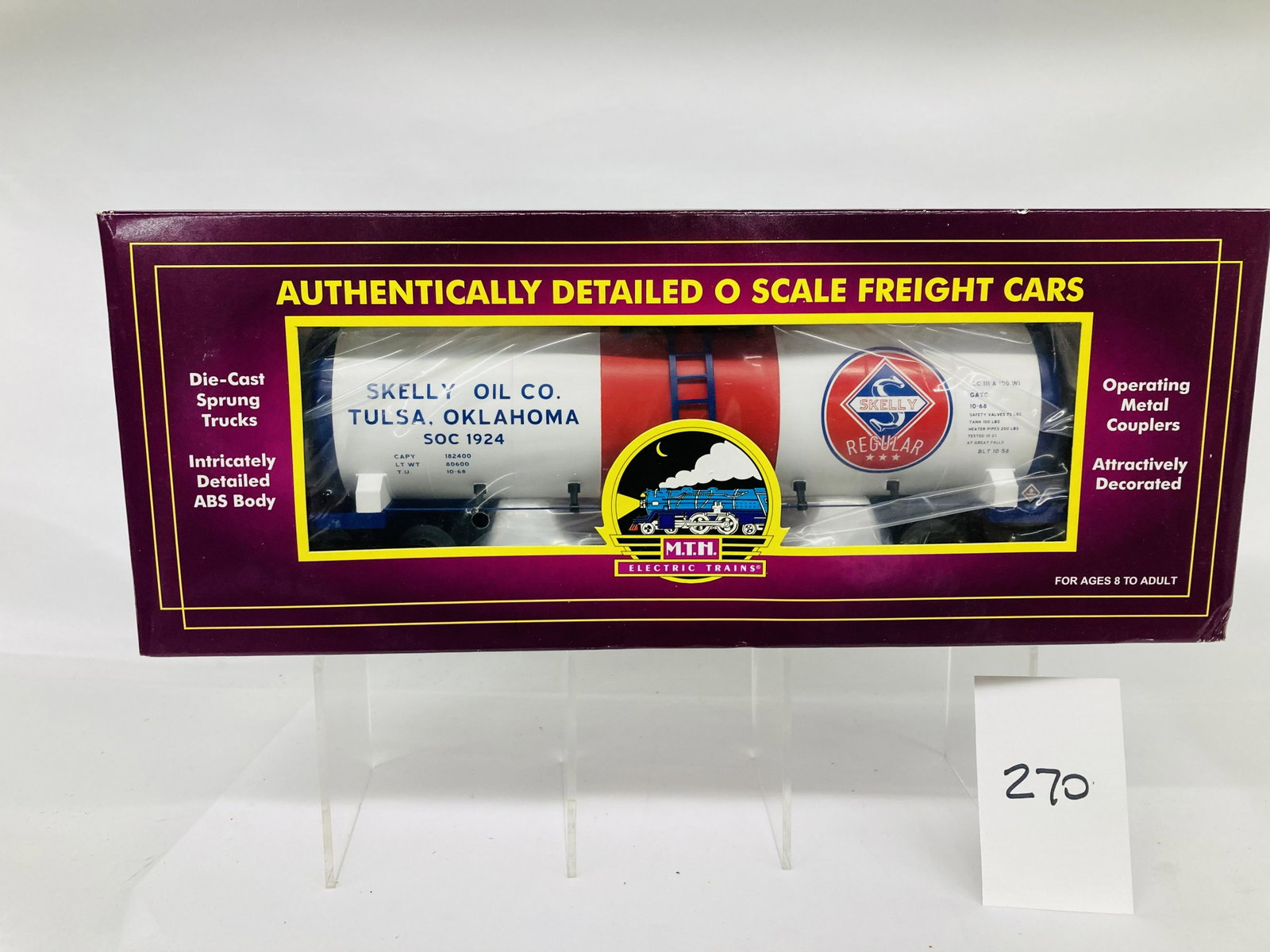 MTH 20-96121 Skelly Oil Co. Tank Car w / OB: MTH 20-96121 Skelly Oil Co. Tank Car w / OB, C10
