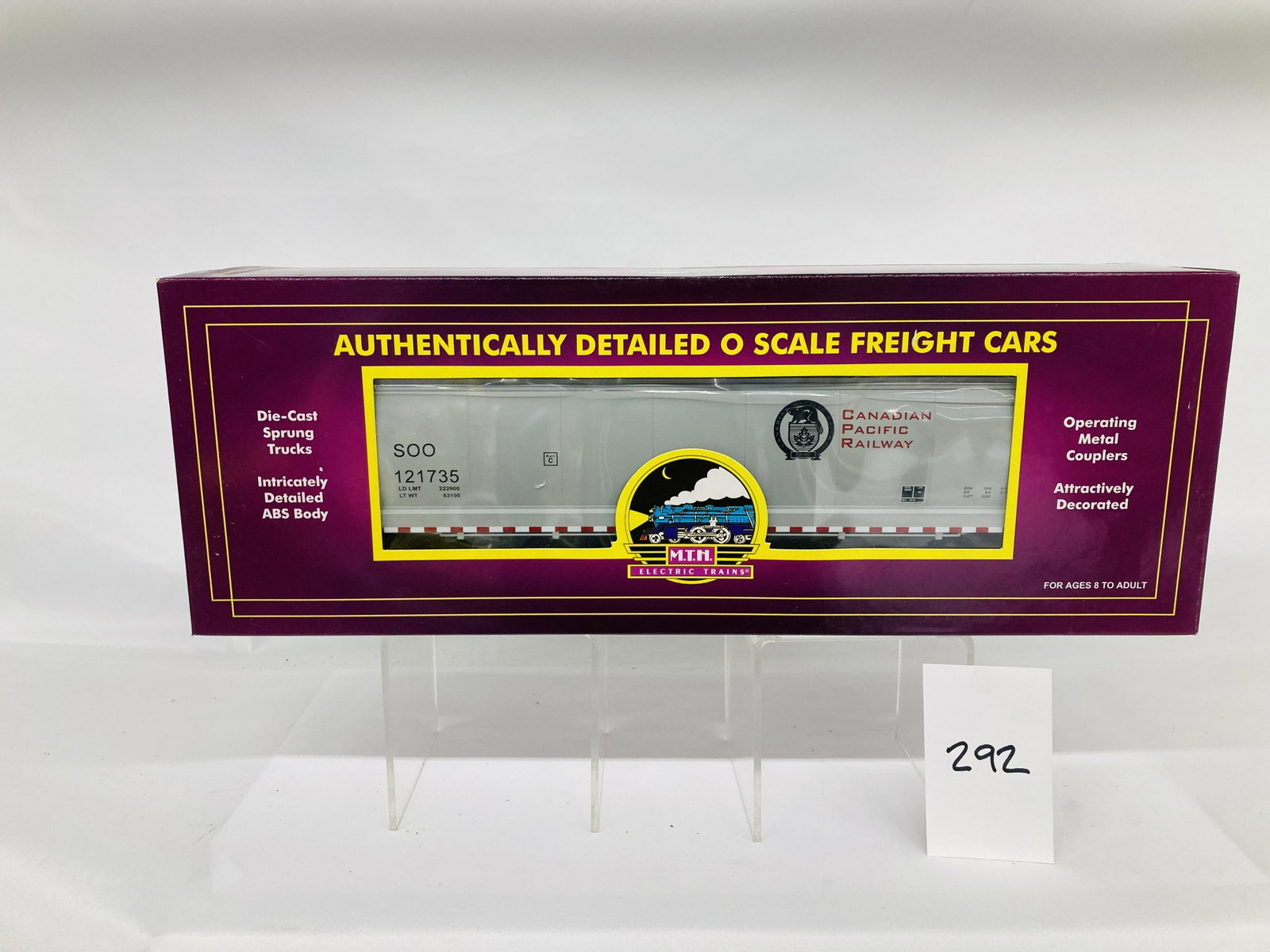 MTH 20-97579 Canadian Pacific 3 Bay Centerflow Hopper w/ OB: MTH 20-97579 Canadian Pacific 3 Bay Centerflow Hopper w/ OB, C10